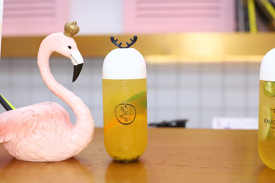 Botellas de plástico transparente para té de leche Capacidad 120 ml 250 ml 350 ml 500 ml 1000 ml