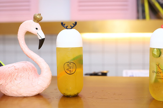 Botellas de plástico transparente para té de leche Capacidad 120 ml 250 ml 350 ml 500 ml 1000 ml