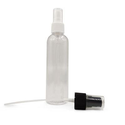 Botella de pulverización recargable con tapa de doble tapa ecológica transparente personalizada