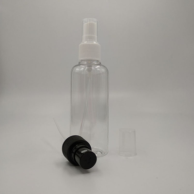 Botella de pulverización recargable con tapa de doble tapa ecológica transparente personalizada