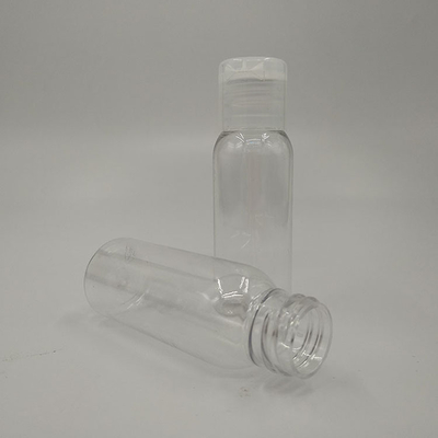 Botella de PET personalizada con tapa de vuelta transparente y loción masculina lista