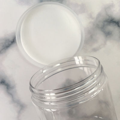 Botella de plástico transparente de venta al por mayor barata botella de plástico transparente con tablillas de tapa botella de plástico en forma de maceta botella de plástico para exfoliante con suministro de fábrica