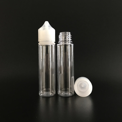 Botella de gotero cosmético transparente comprimible de 18 mm con etiqueta personalizada