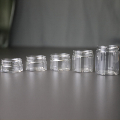 Impresión personalizada Jarrón plástico cosmético 10ml 15ml 30ml 60ml 80ml 100ml 120ml 150ml Transparente para envases cosméticos