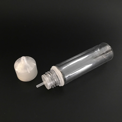 Botella de 60 ml de líquido transparente E de forma redonda para el embalaje de jugo de vape