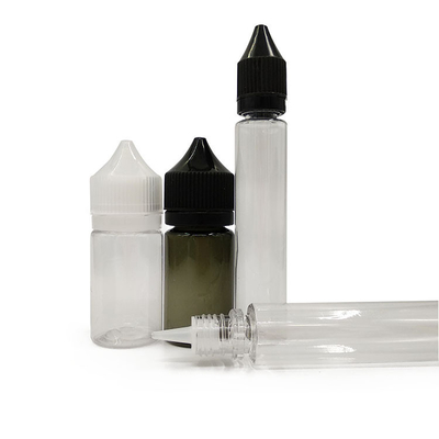 Botella transparente de líquido de 18 mm tamaño de cuello para almacenamiento fácil de líquido de E