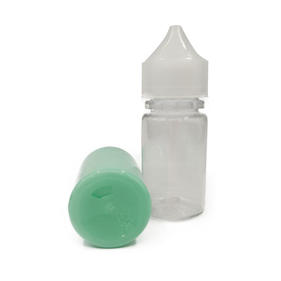Botella transparente de líquido de 18 mm tamaño de cuello para almacenamiento fácil de líquido de E