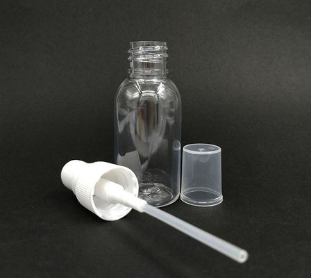 Botella de pulverización de plástico PET con 10 ml 15 ml 30 ml 50 ml 60 ml 70 ml 100 ml 200 ml 500 ml Capacidad