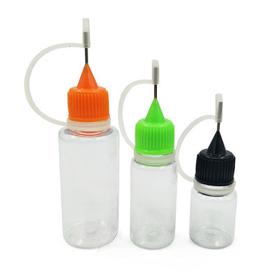 Botella líquida PET E de 10 ml con manipulación de la superficie de impresión por pantalla