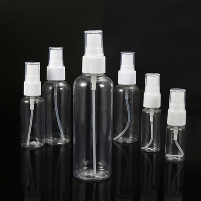 Botella de pulverización de plástico PET redonda versátil y transparente para todas las necesidades de pulverización