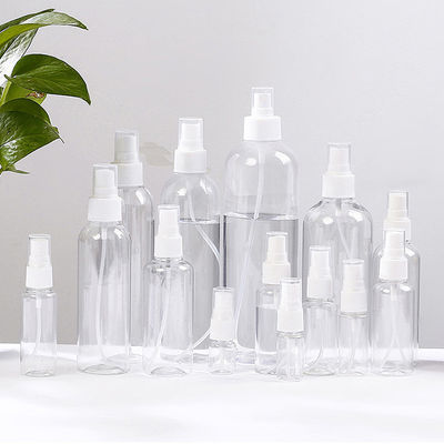 Botella de rociado PET transparente con superficie lisa Solución de embalaje profesional