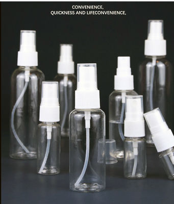 Botella de rociado PET transparente con superficie lisa Solución de embalaje profesional