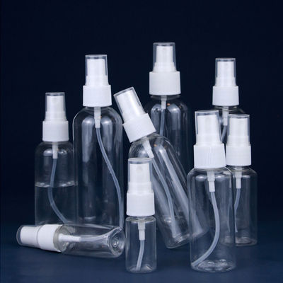 Botella de rociado PET transparente con superficie lisa Solución de embalaje profesional