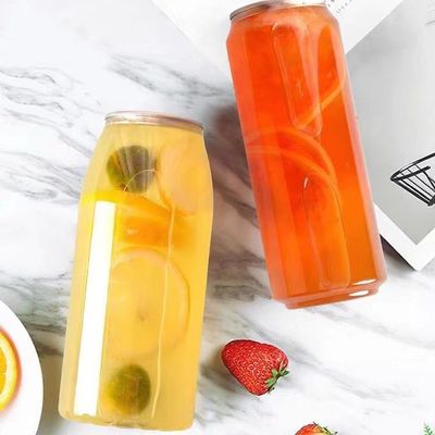 Favorito cerrado latas de plástico latas de plástico de bebidas latas de mascotas con tapa fácil de abrir con buena calidad