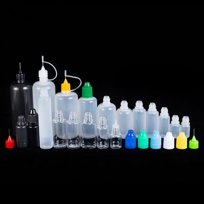 Botellas pequeñas negras transparentes para líquidos 10 ml 15 ml 30 ml 60 ml 80 ml 100 ml Capacidad