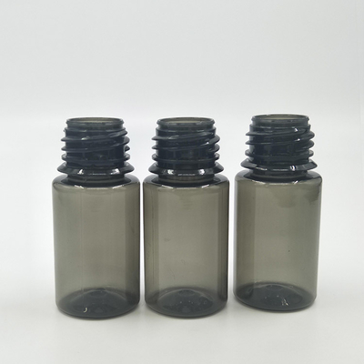 Botella de líquido electrónico negra transparente con producción de color de impresión personalizada