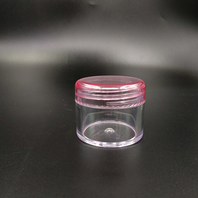 Jarrón cosmético de plástico transparente personalizado con rendimiento de superficie lisa