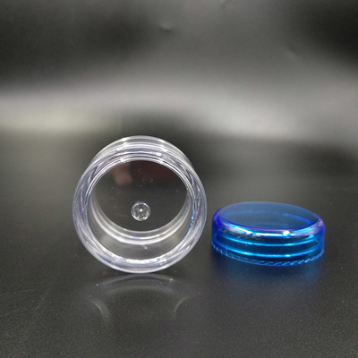 Jarrón cosmético de plástico transparente personalizado con rendimiento de superficie lisa