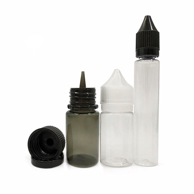 Botella de e-líquido duradera y conveniente, tamaños de 10 ml, 15 ml, 30 ml, 60 ml, 80 ml y 100 ml para necesidades de vapeo