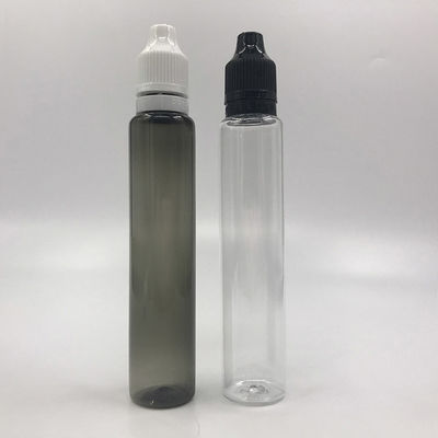 Botella de líquido E transparente con tamaño de cuello de 18 mm y capacidad de 10 ml 15 ml 30 ml 60 ml 80 ml 100 ml