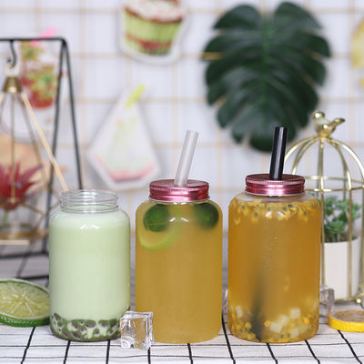 Botellas modernas de té con leche de 0.5 kg de capacidad, tapa de rosca para embalaje personalizado