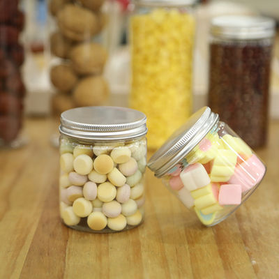 Frascos de plástico para almacenamiento y organización con tapa de aluminio