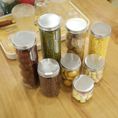Customized Pressure Sensitive Sealing Plastic Jar Containers with 65mm Diameter and Custom Printing