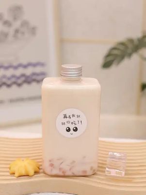 Botellas de té de leche de alta capacidad, transparentes con tapa atornillada 120 ml 250 ml 350 ml 500 ml 1000 ml