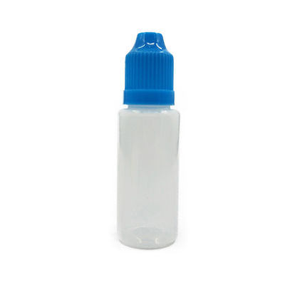Botella de líquido electrónico de 10 ml, 15 ml, 30 ml, 40 ml, 60 ml, 80 ml y 100 ml de capacidad con logotipo personalizado y cuello a prueba de niños