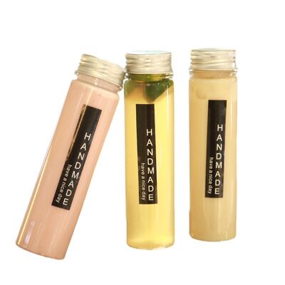Proof de filtración Botellas de té de leche tornillo de plástico en tapa Contenedores reutilizables duraderos ideales para embalaje y almacenamiento de bebidas