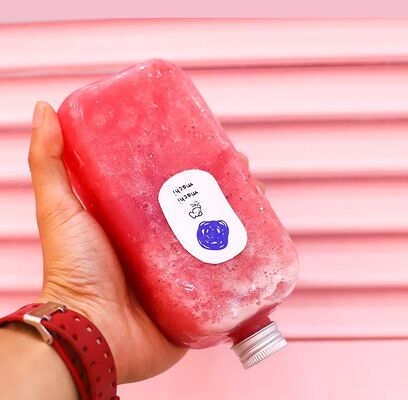 Botellas de té con leche claras medianas, forma cuadrada y redonda, adecuadas para envasar y almacenar bebidas