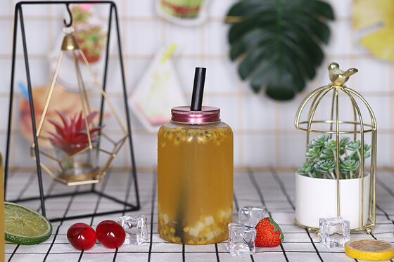 Manilla Botellas de té de leche de forma cuadrada redonda a prueba de fugas Perfecto para distribuidores y minoristas comerciales de bebidas