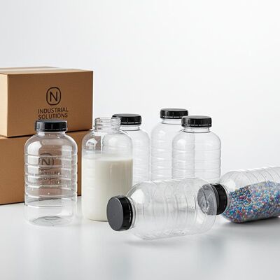 Reutilizables Botellas de plástico de punta de tornillo Lavavajillas Contenedores seguros duraderos ideales para soluciones industriales de embalaje y almacenamiento