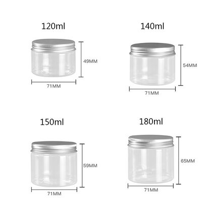 Contenedores de frascos de plástico personalizados Contenedores duraderos reutilizables adecuados para envases de alimentos, cosméticos y productos farmacéuticos