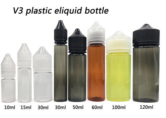 Botella de e-líquido con tamaño de cuello de 18 mm, rango de capacidad de 10 ml, 15 ml, 30 ml, 40 ml, 60 ml, 80 ml, 100 ml, perfecta para el almacenamiento de e-líquido