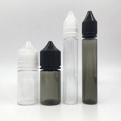 Botella de E-líquido de PET con logotipo personalizado en capacidades de 10ml 15ml 30ml 40ml 60ml 80ml 100ml Adecuado para diversas aplicaciones