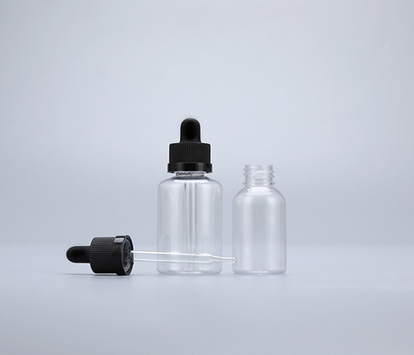 Botellas de gotero de plástico de superficie lisa con tapa de gotero para etiquetado personalizado