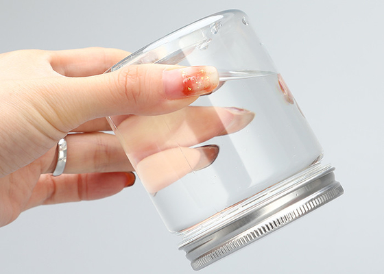 envases plásticos del tarro de la boca ancha de aluminio del casquillo 280ml con las tapas 32g