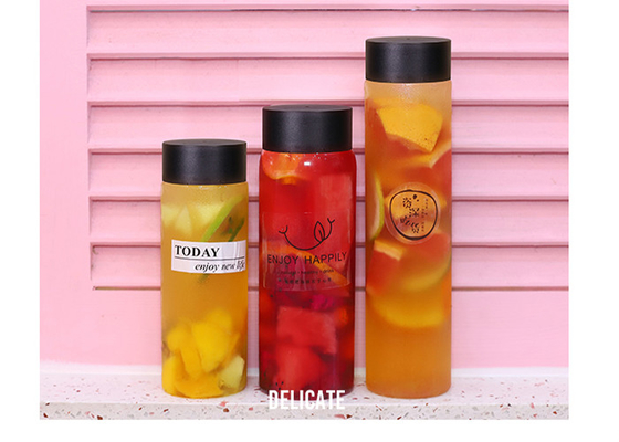 ODM OBM del OEM de Juice Milk Tea Bottles de la ronda de 500ml 550ml 600ml