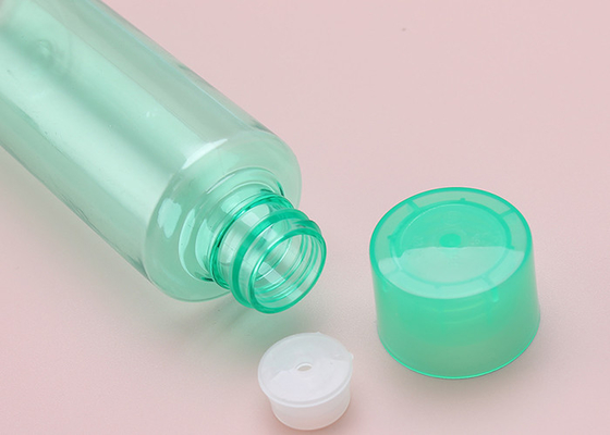 Botella plástica transparente verde de la tapa 100ml de los PP con el tapón de tuerca ISO9001