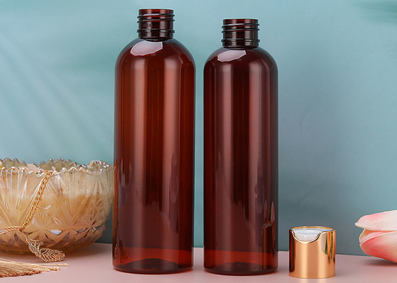 botellas plásticas del top del tornillo del apretón ligero 230ml con el tapón de tuerca del oro