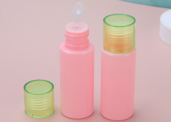 Esencia 21m m de la piel botellas cosméticas de 1 ANIMAL DOMÉSTICO plástico de la onza con Flip Top