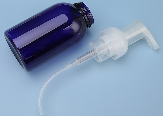 Pantalla facial de la botella de la bomba de la espuma de la despedregadora de la crema batida azul vacía que imprime al OEM