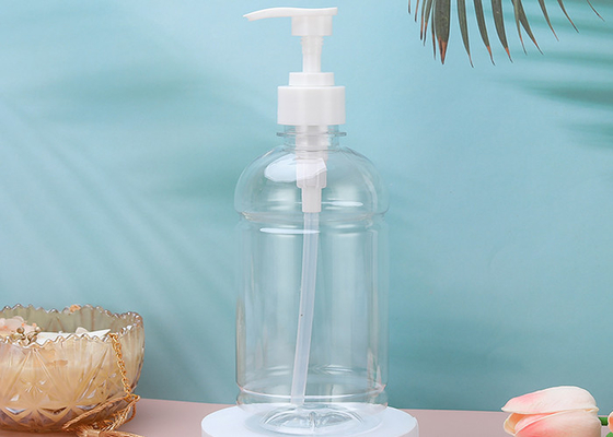 la bomba vacía del plástico transparente 480ml embotella el dispensador para el aceite del masaje, jabón líquido
