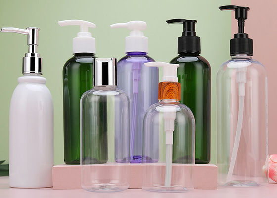 Venta caliente PET vacío claro 500ml Gel de ducha Botella de plástico Cuidado del cabello Blanco Flat Cuadrado Shampoo Loción bomba Botella de plástico