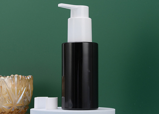 La loción plástica de PETG embotella la botella BPA del ANIMAL DOMÉSTICO del negro 100ml SIN PLOMO