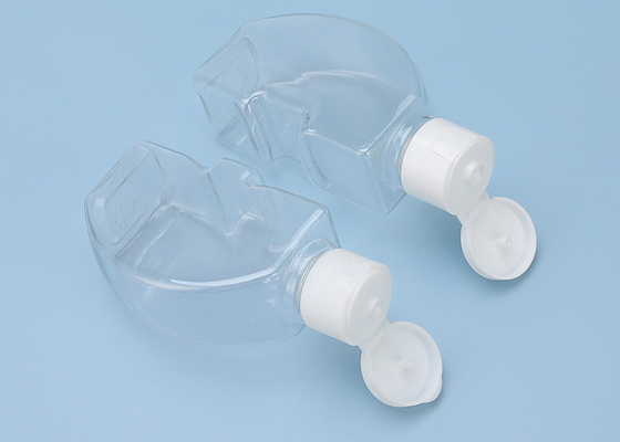 Botella plástica de la cubierta del doble del OEM con el tapón de tuerca 120ml reciclable