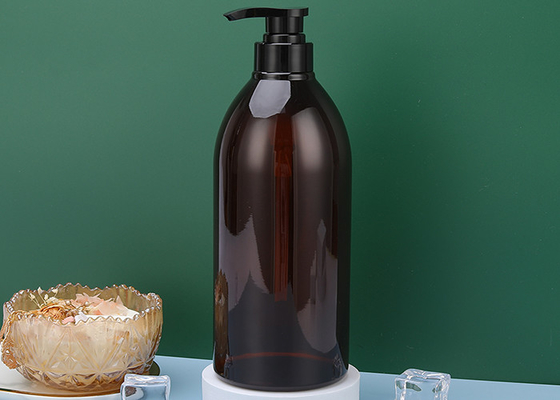 cerradura 550ml abajo del ANIMAL DOMÉSTICO Amber Plastic Shampoo Bottles de la bomba 72*176m m