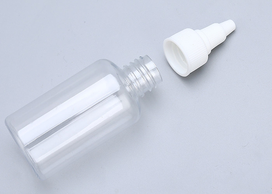 El dropper del plástico transparente del aceite esencial 50ml 30ml embotella la impresión de la pantalla