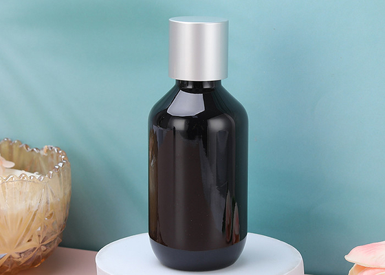 botellas vacías de la loción del plástico del champú 120ml con el tapón de tuerca de aluminio